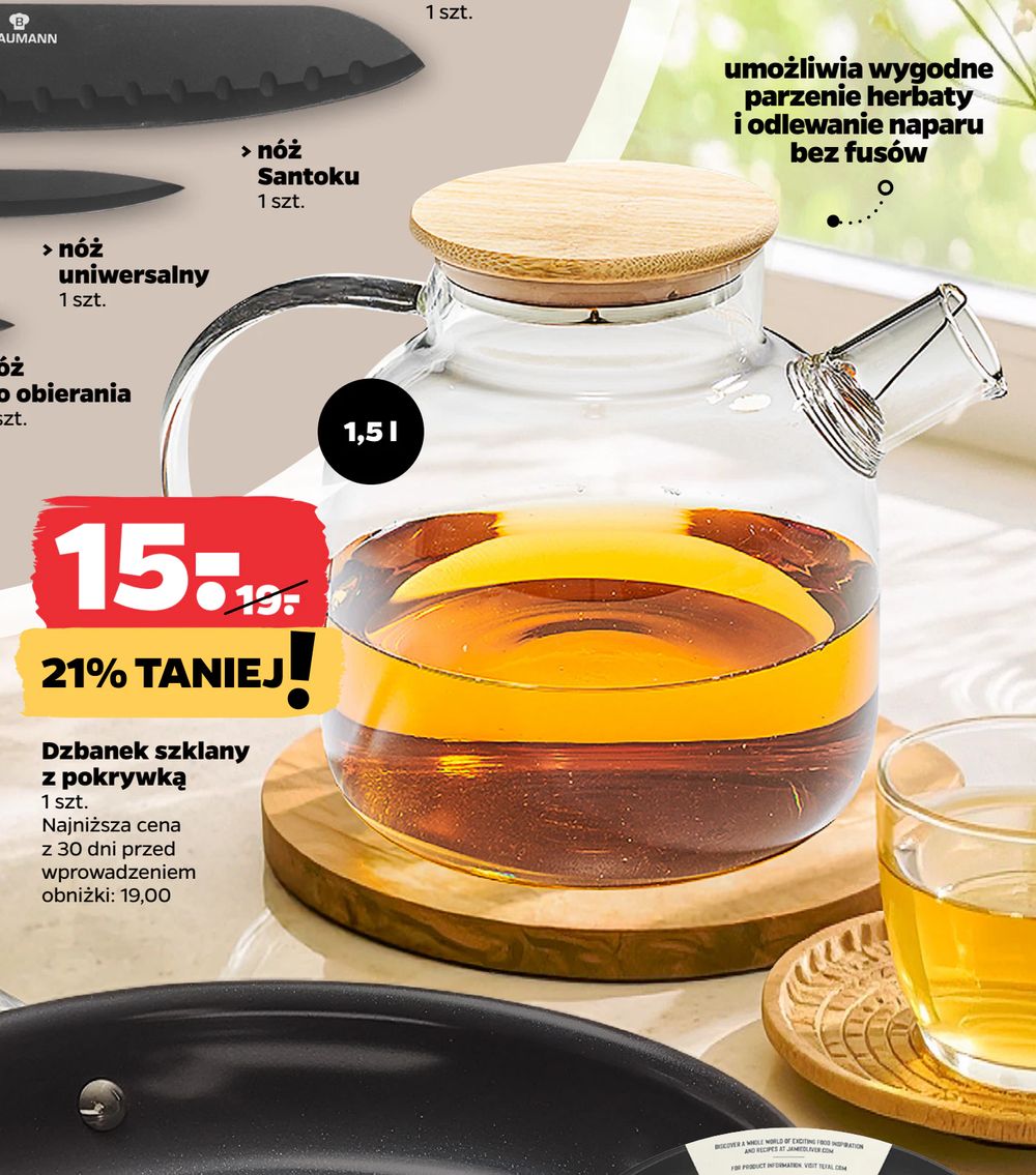 Dzbanek szklany z pokrywką
